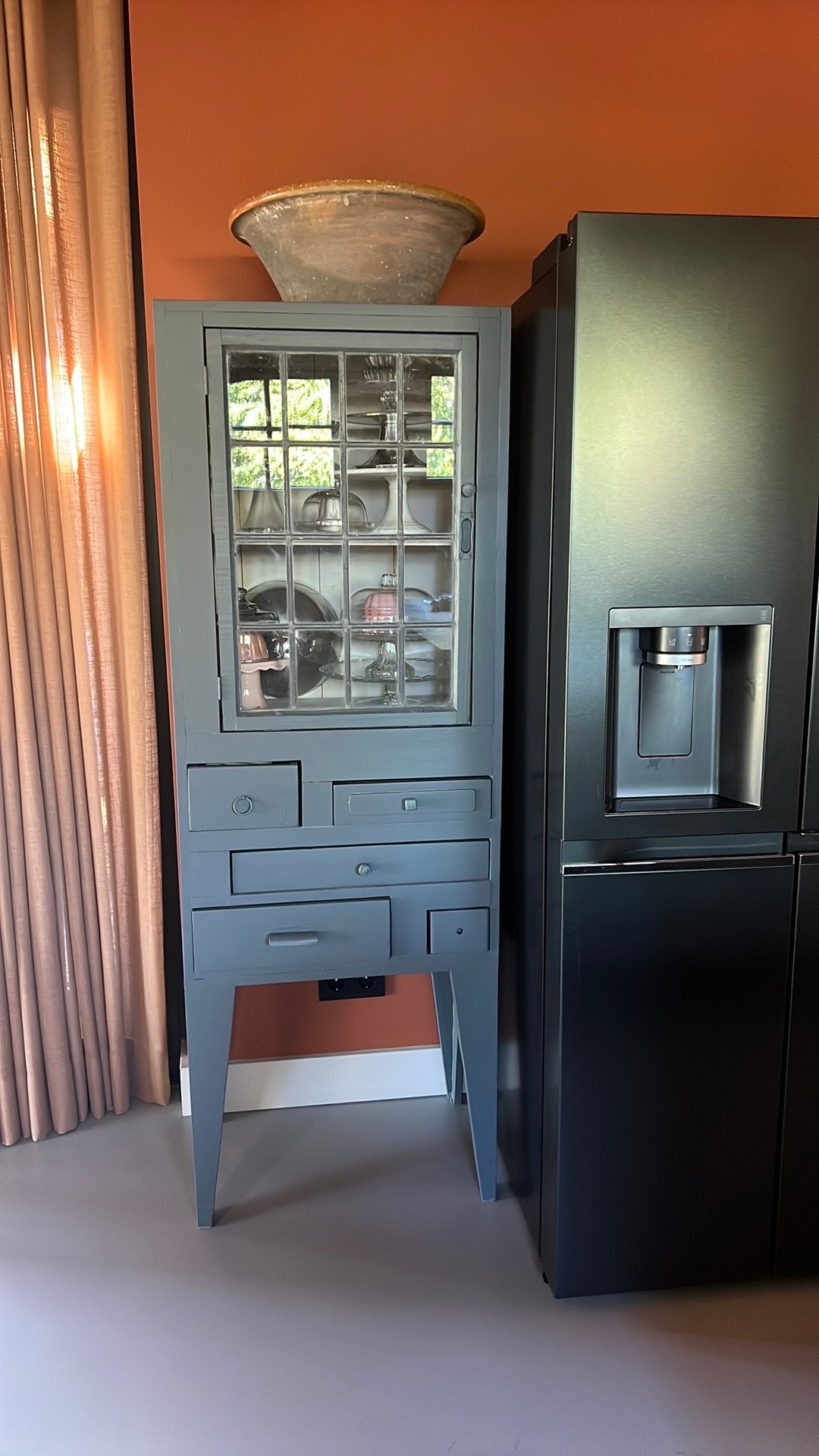 Unieke Kast vintage, Huis en Inrichting, Ophalen, Gebruikt, Minder dan 150 cm, 150 tot 200 cm