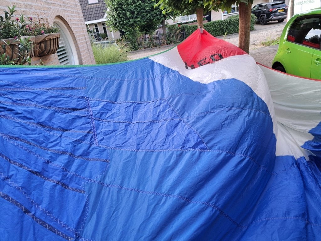 te koop : spinnaker plus zeilzak ( J 22 ), Ophalen of Verzenden, Gebruikt, Spinnaker, 15 tot 30 m²