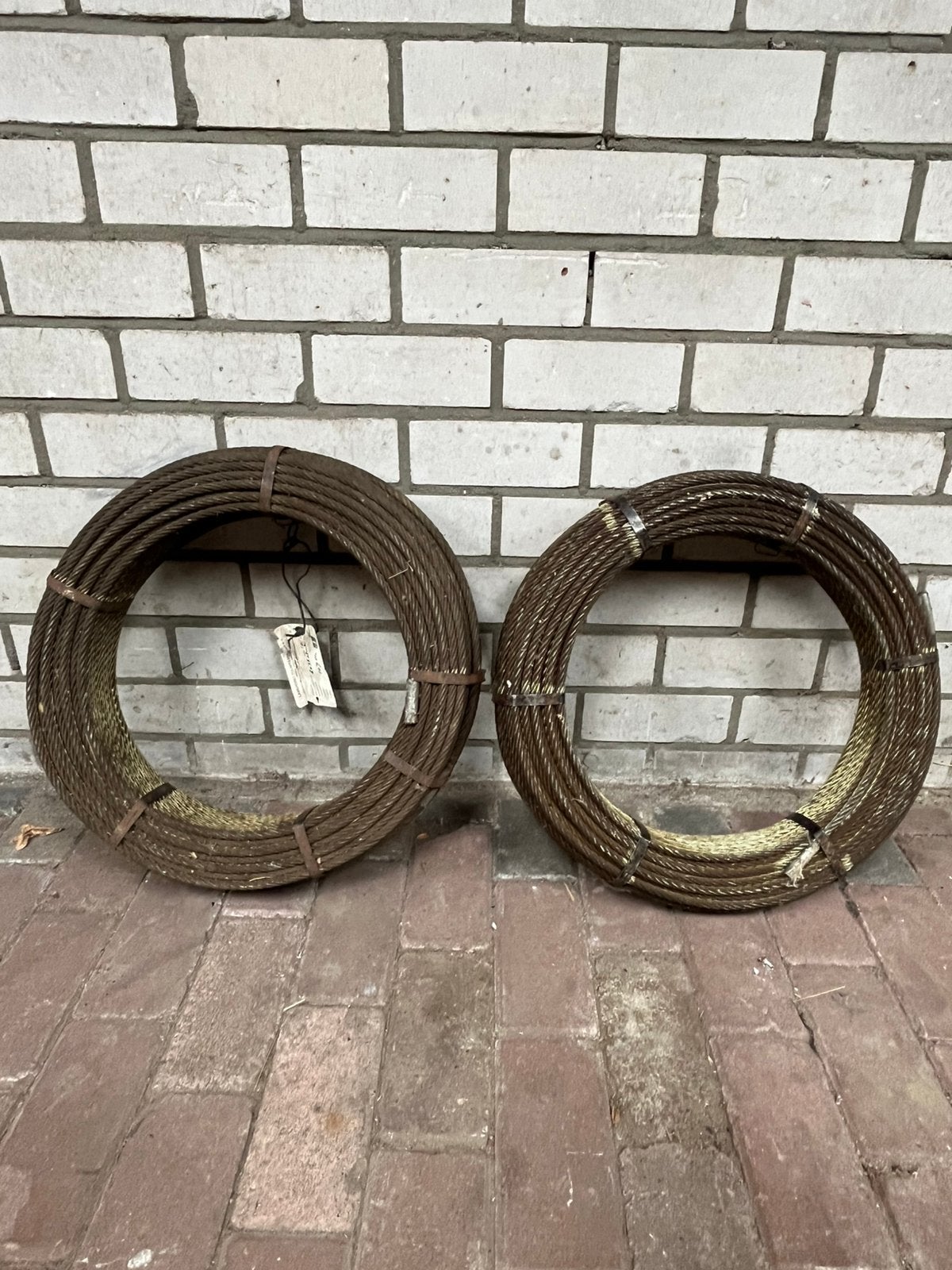 2 rollen 10 mm staalkabel Lankhorst 6x36 met textielkern, Ophalen