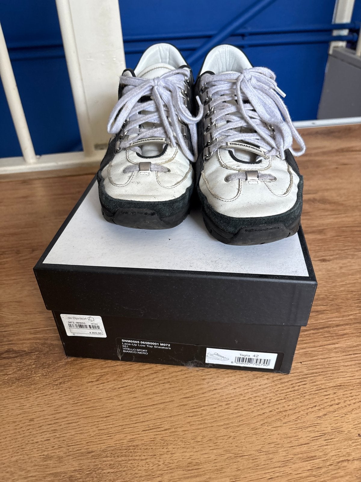 Dsquared2 Legend Sneakers - Wit/Zwart, Ophalen, Gedragen, Wit, Sneakers of Gympen