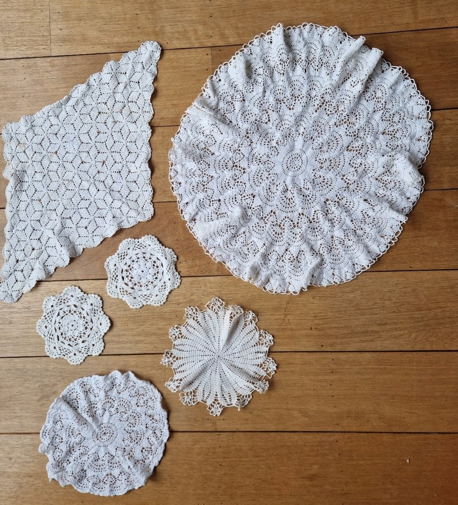 Kanten kleedjes vintage, Antiek en Kunst, Ophalen of Verzenden