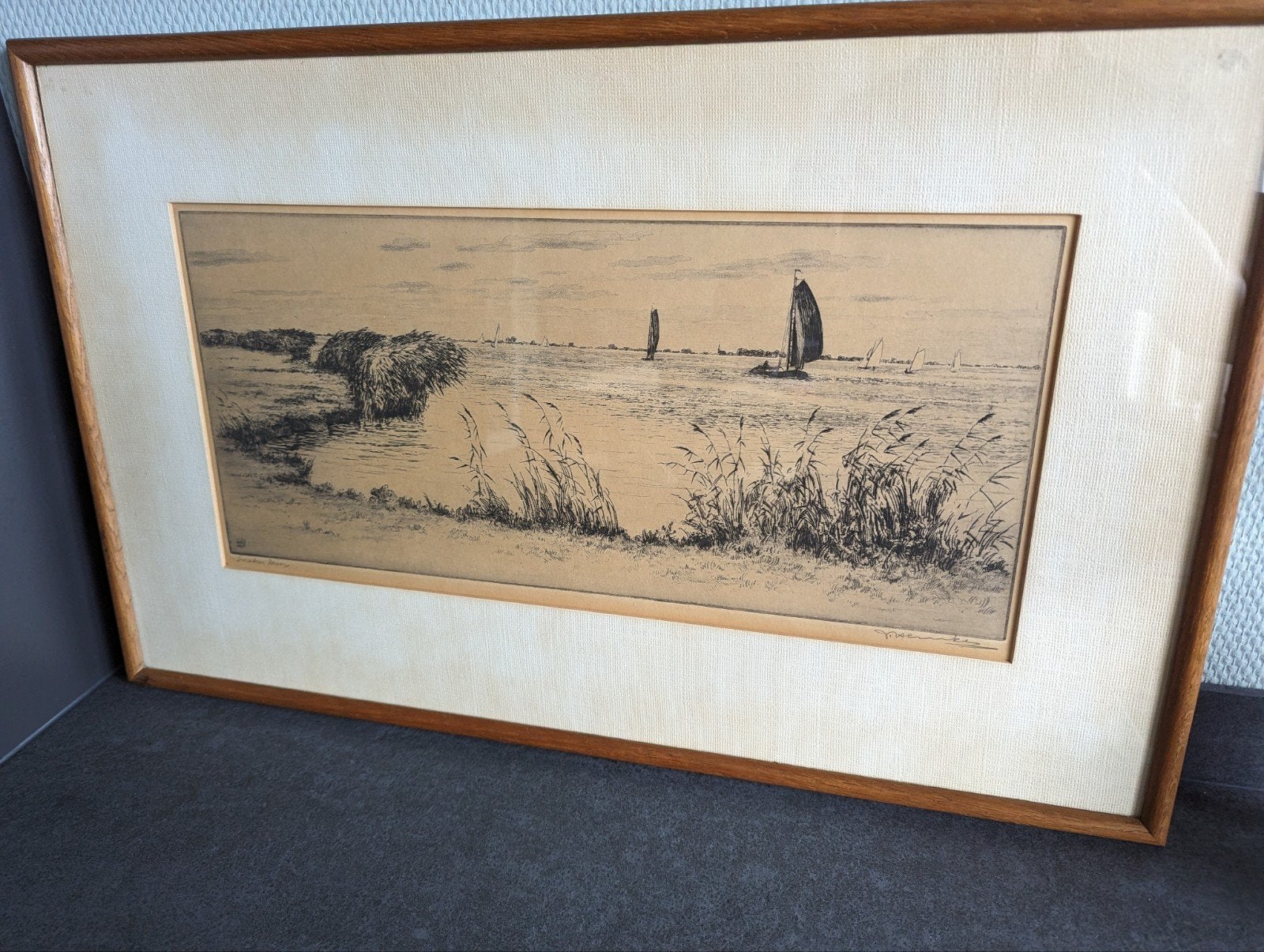 Ets van Johan Hemkes, Antiek en Kunst, Kunst | Etsen en Gravures, Ophalen of Verzenden