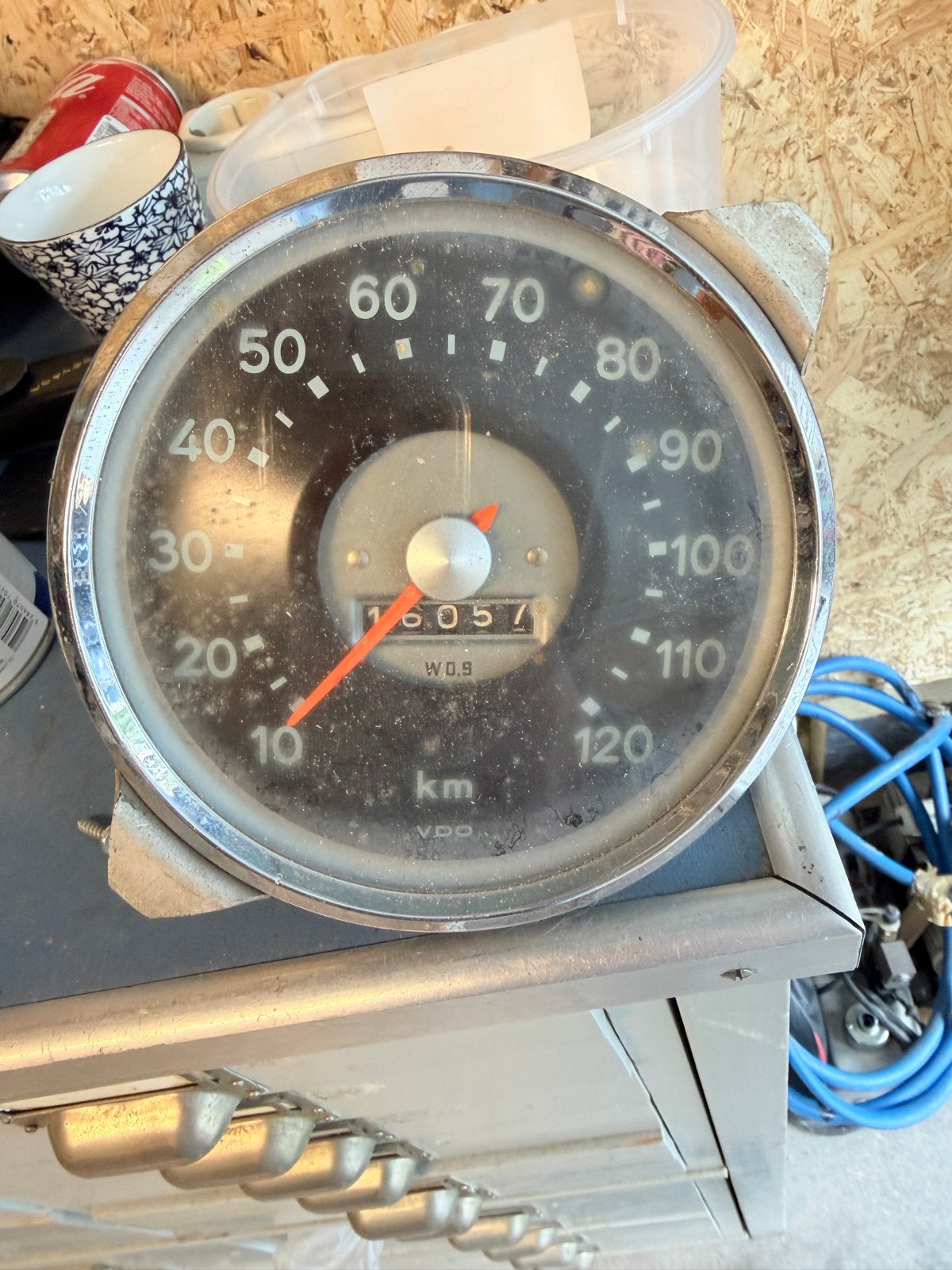 VDO snelheidsmeter oldtimer - 120 km/u, Ophalen of Verzenden, Gebruikt, Oldtimer onderdelen