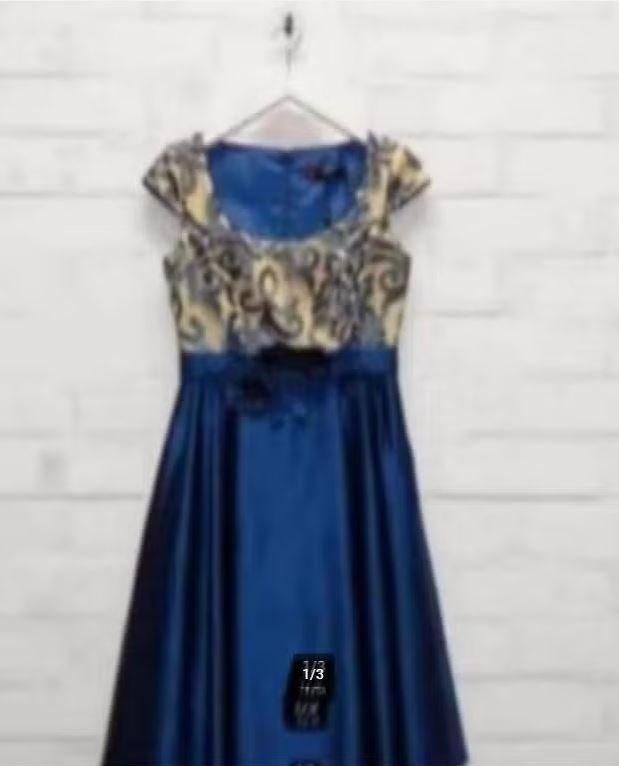 Sonia Pena - Prachtige Jurk maat 36 - Nieuw €300, Blauw, Nieuw, Ophalen of Verzenden, Knielengte
