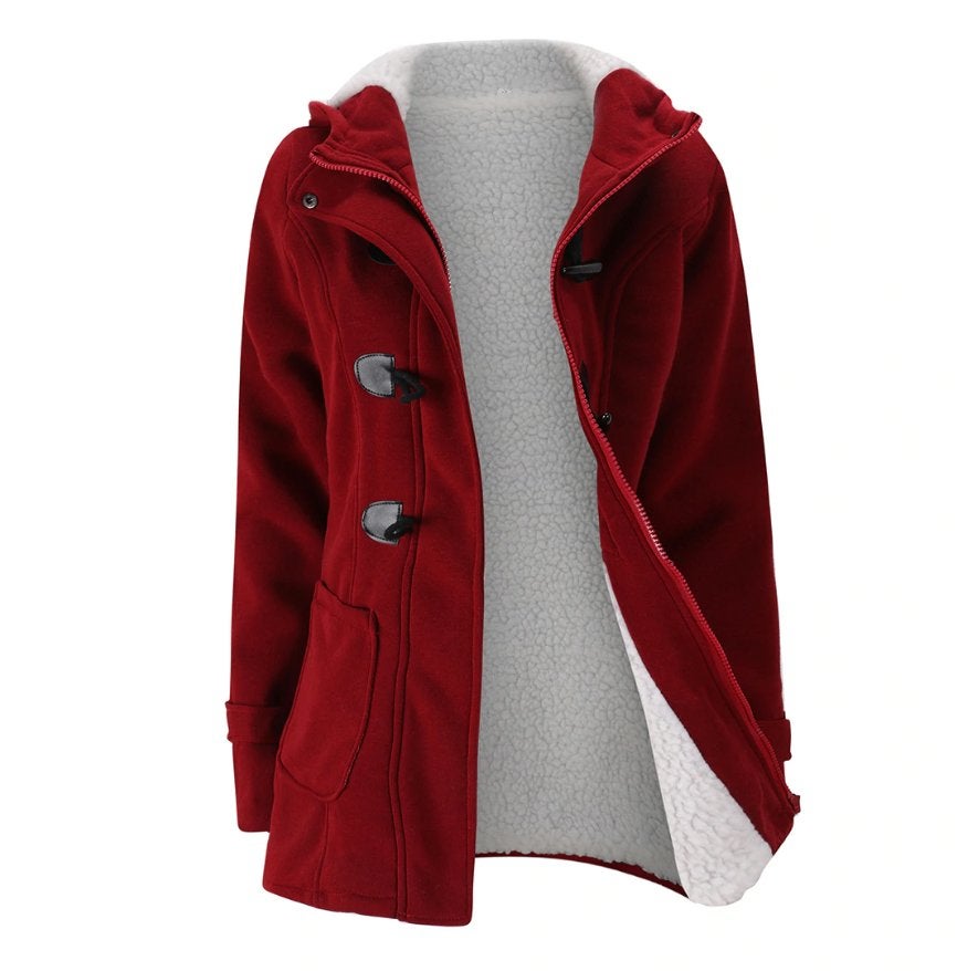 Rode dames winterjas winter jas capuchon nette maat 32-48, Verzenden, Nieuw, Maat 38/40 (M), Rood