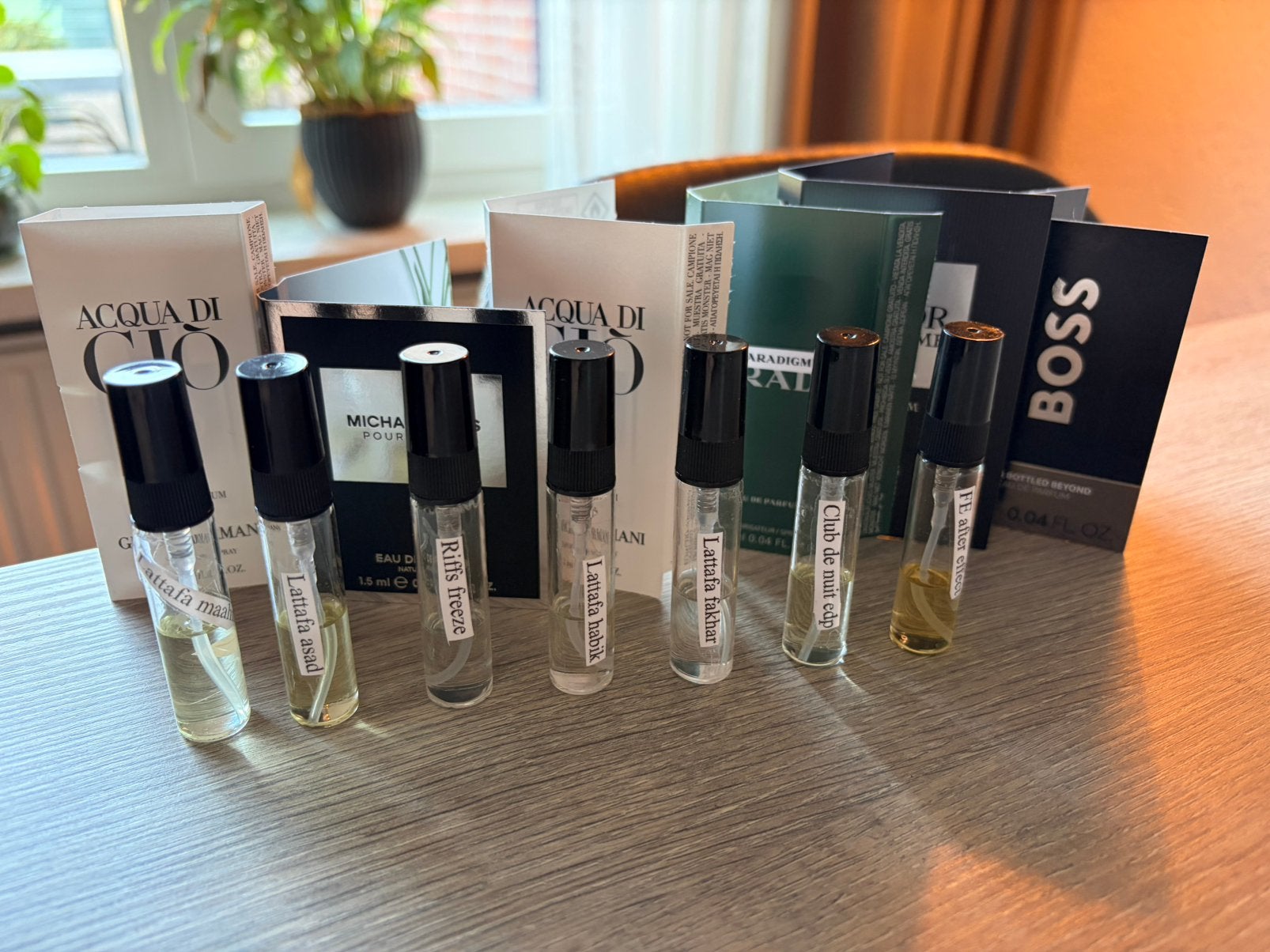 13 parfum samples/decants | Armani Dior Boss Prada Lattafa, Ophalen of Verzenden, Zo goed als nieuw