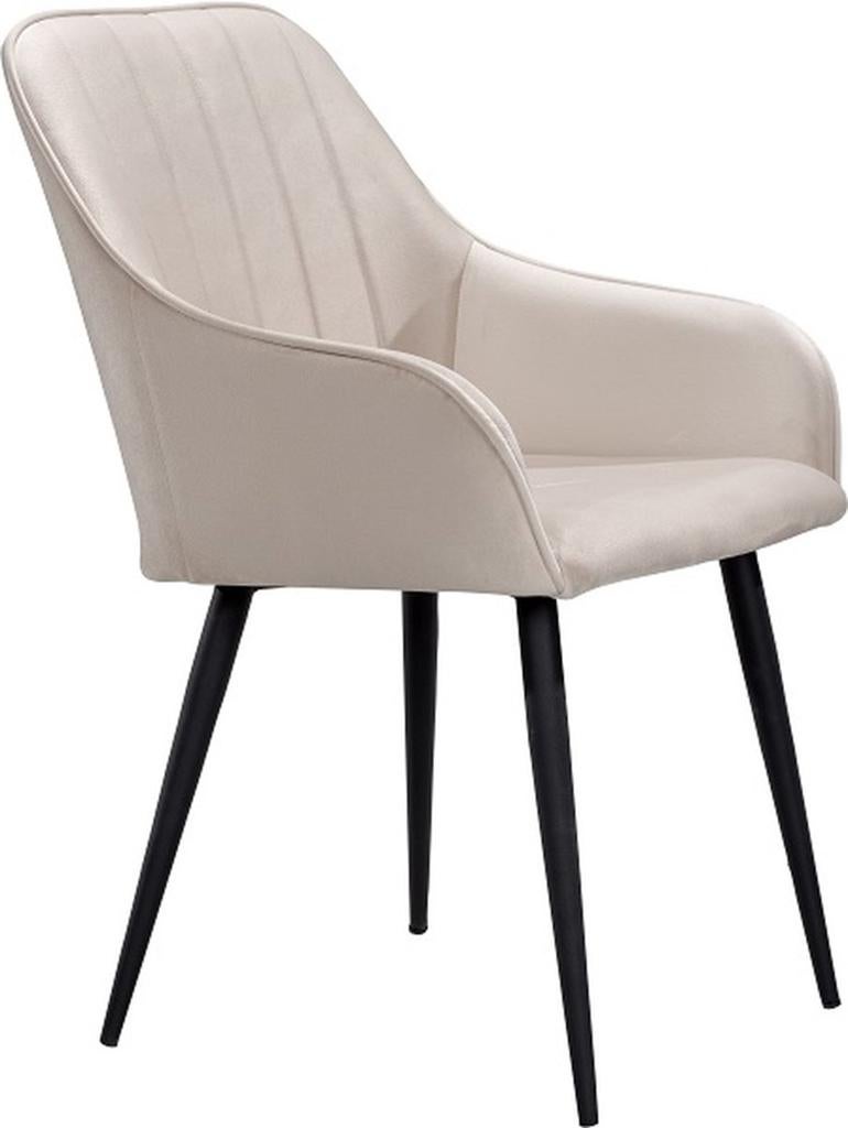 Eetkamerstoel Velvet Beige, Ophalen, Zo goed als nieuw, Eén