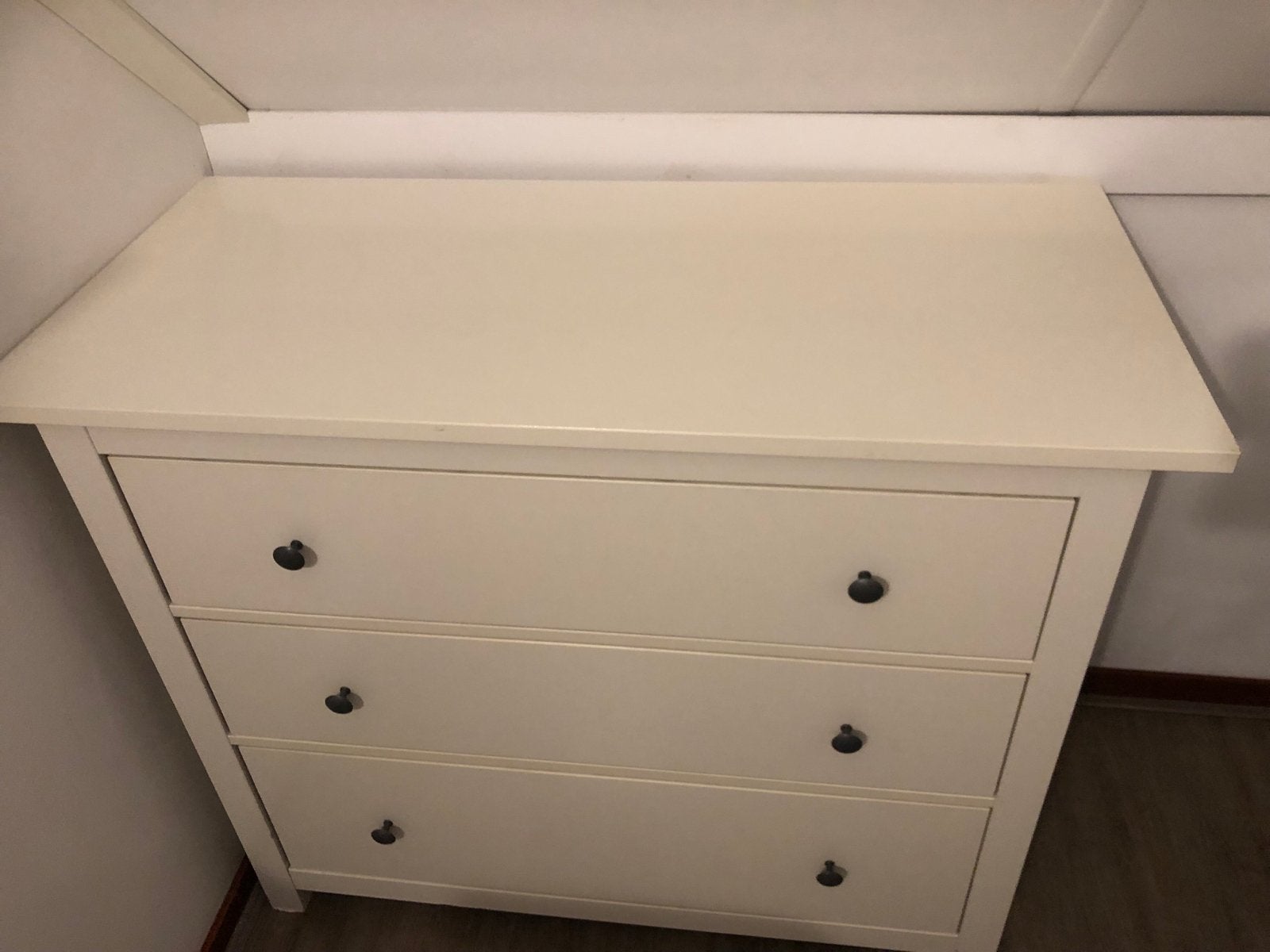 Ikea Hemnes witte ladekast / commode met 3 laden, Ophalen, Gebruikt, 50 tot 100 cm, 3 of 4 laden