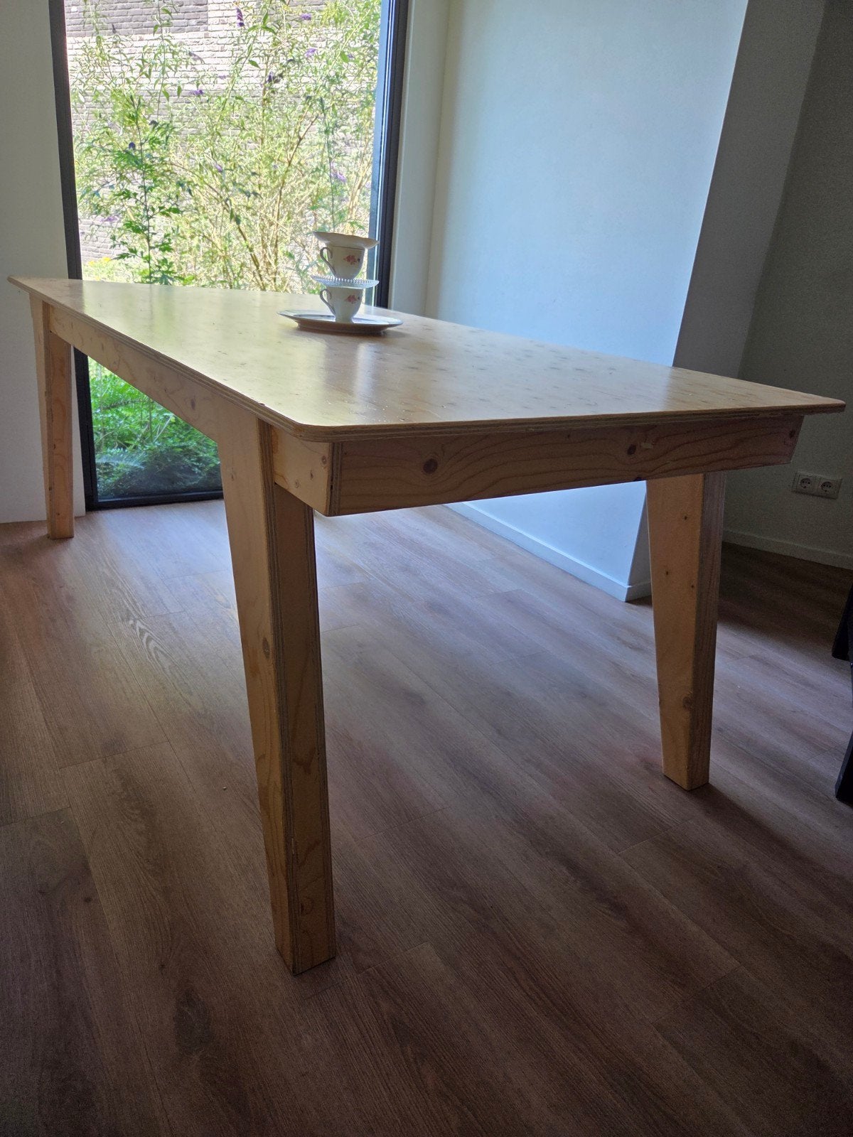 Grote houten tafel (2x1m) voor creatieve ruimte/dagbesteding, Huis en Inrichting, Tafels | Eettafels, Ophalen, Gebruikt, 100 tot 150 cm