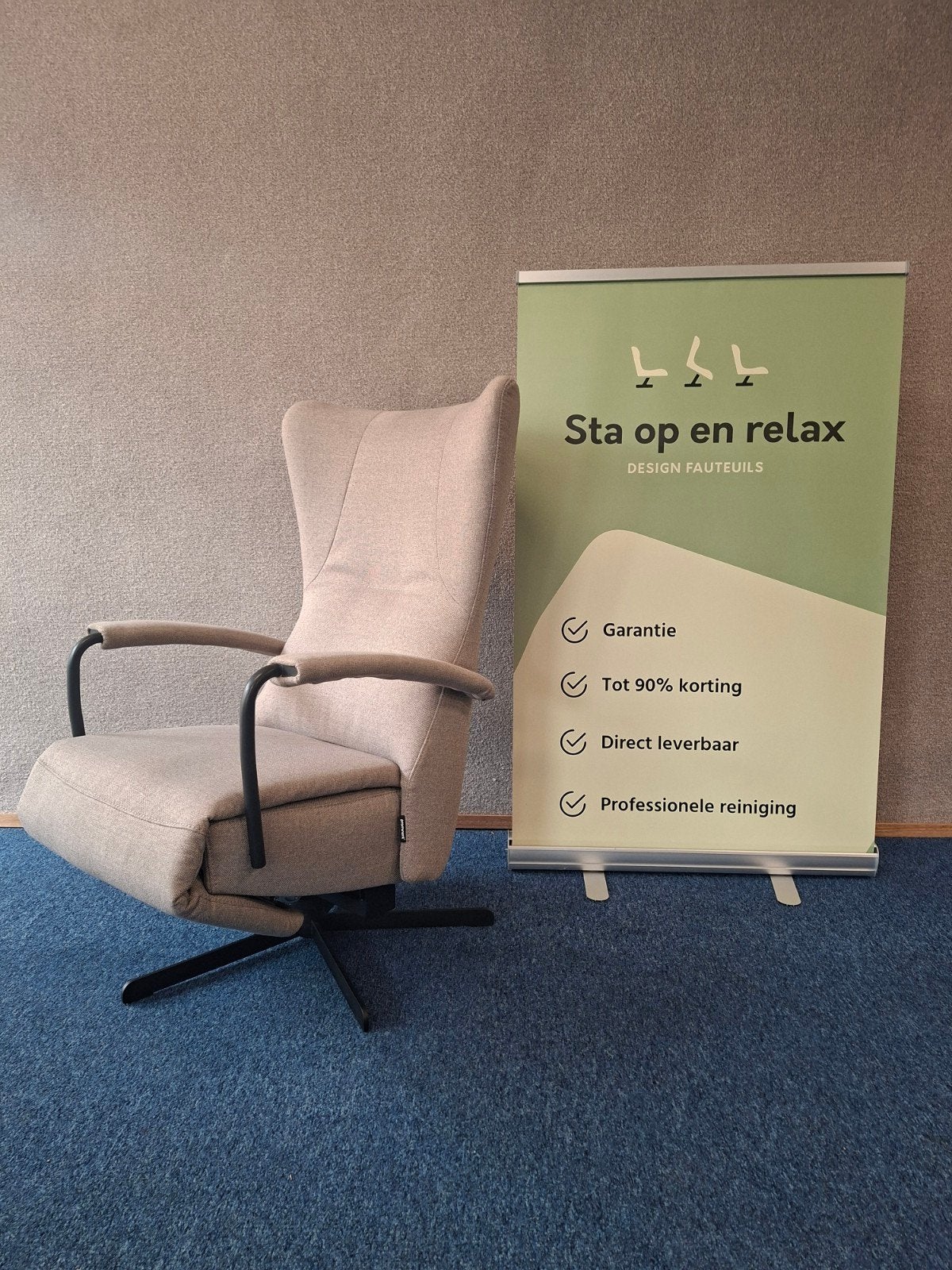 sta op relax fauteuil Prominent C102 Extra luxe !, Minder dan 75 cm, Hoofdstraat 60 Schijndel, Ophalen of Verzenden, Zo goed als nieuw