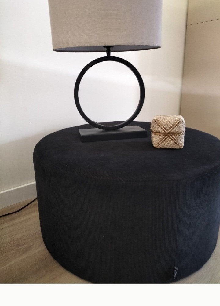 Poef Hocker Bijzettafel Riverdale, Ophalen, Minder dan 50 cm, Rond, Minder dan 50 cm