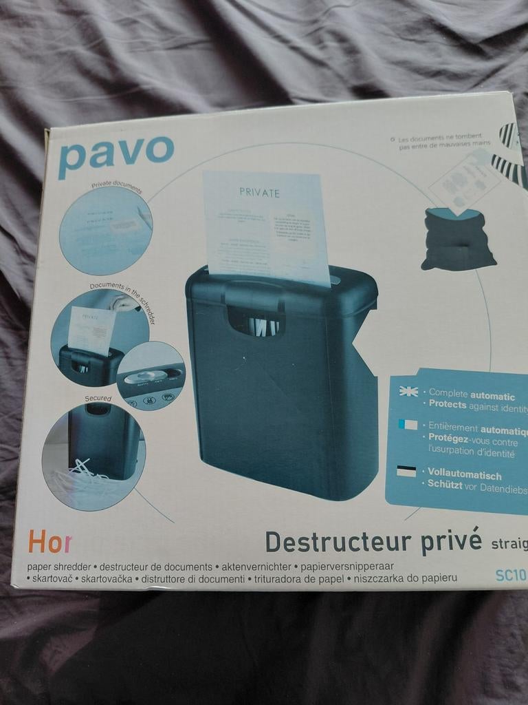 Pavo papiervernietiger - Destructeur privé, Diversen, Ophalen of Verzenden