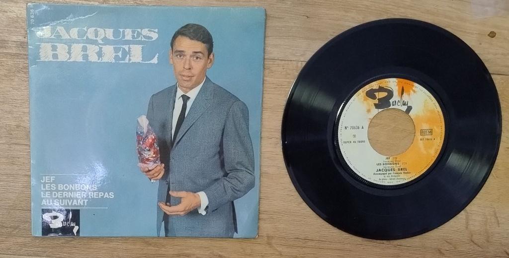 45 toeren plaatje single EP JACQUES BREL (Jef e.a.), EP, Ophalen of Verzenden, Gebruikt, Pop