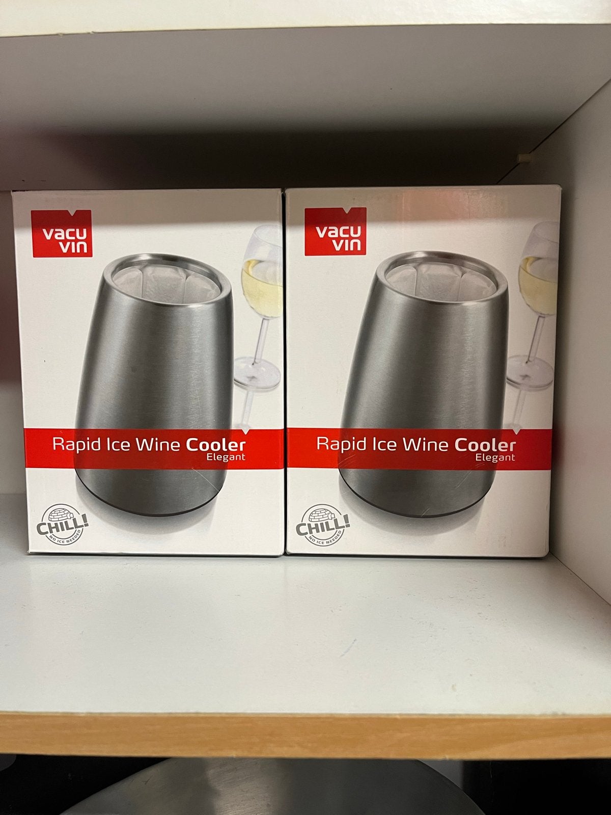 Vacu Vin Rapid Ice Wine Cooler Elegant - Zilver, Ophalen, Flessenkoeler, Zilver, Zo goed als nieuw