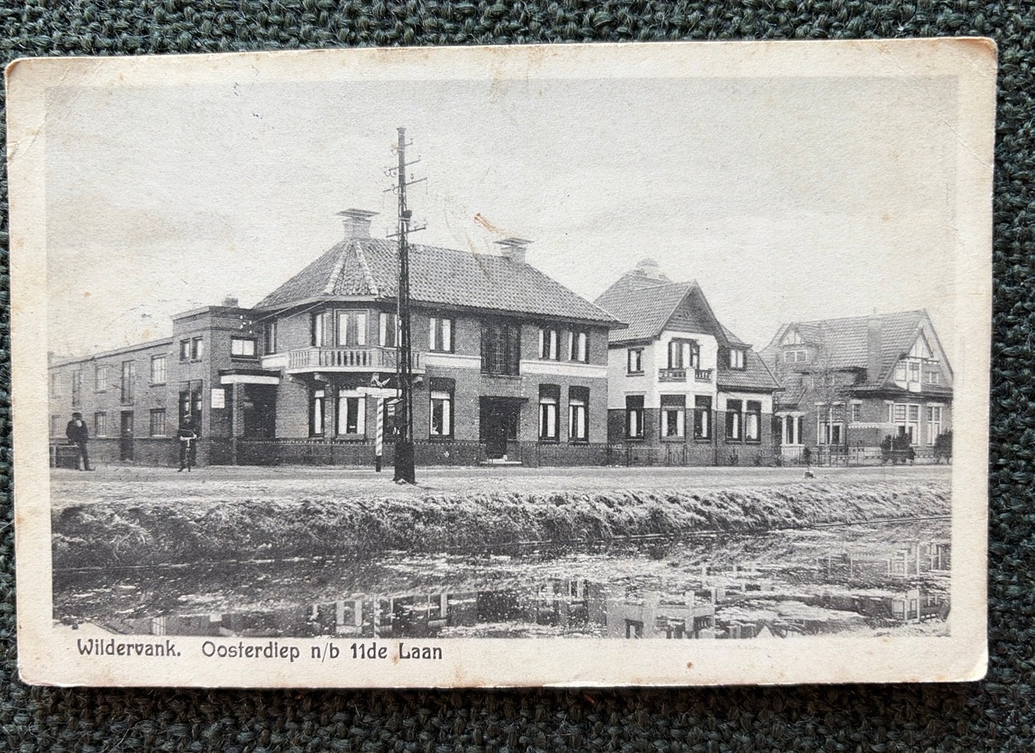 Ansichtkaart Wildervank Oosterdiep nabij 11e laan, Ophalen of Verzenden, 1920 tot 1940, Gelopen, Groningen