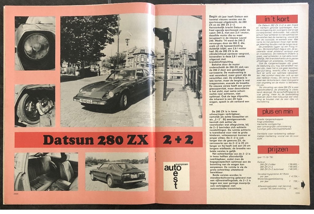 Datsun 280ZX ( Fairlady Z - Nissan ) test in Autokampioen, Gelezen, Ophalen of Verzenden, Autokampioen, Nissan
