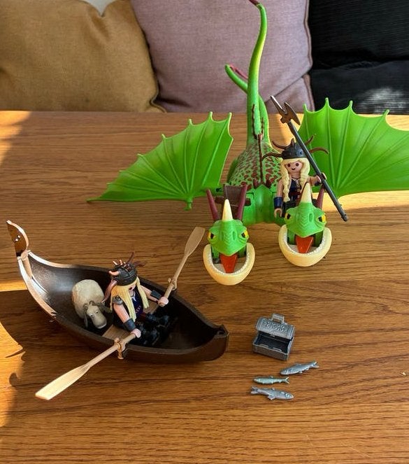 Playmobil 9458 Schorrie en Morrie met Burp en Braak, Ophalen, Complete set, Zo goed als nieuw, Dragons
