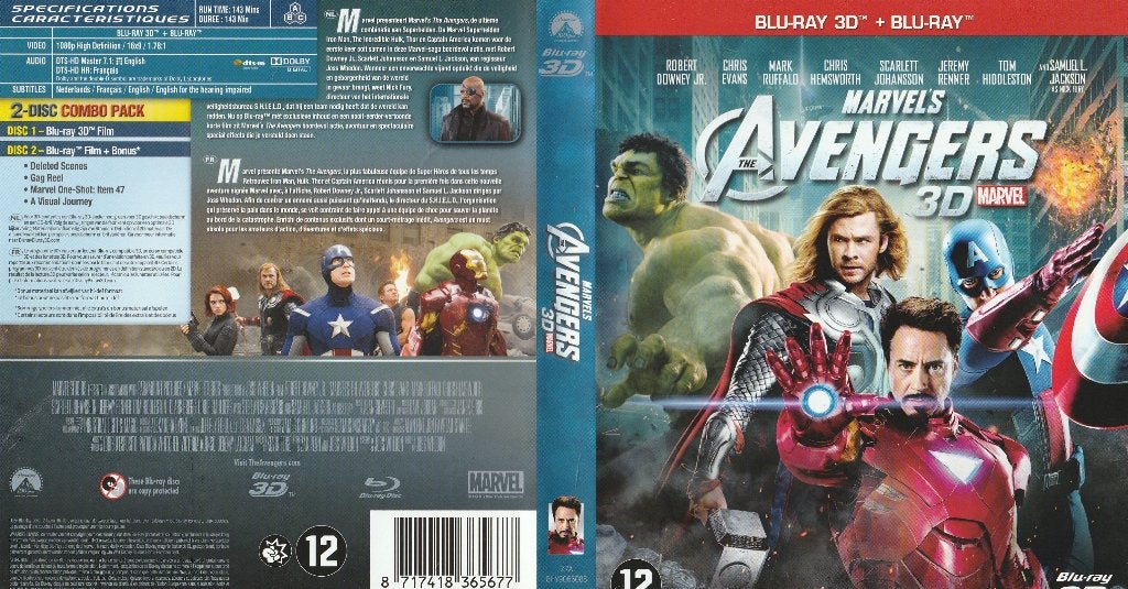 Avengers blu ray marvel 3 d (ned. Ondert. ), Ophalen of Verzenden, Zo goed als nieuw, Actie