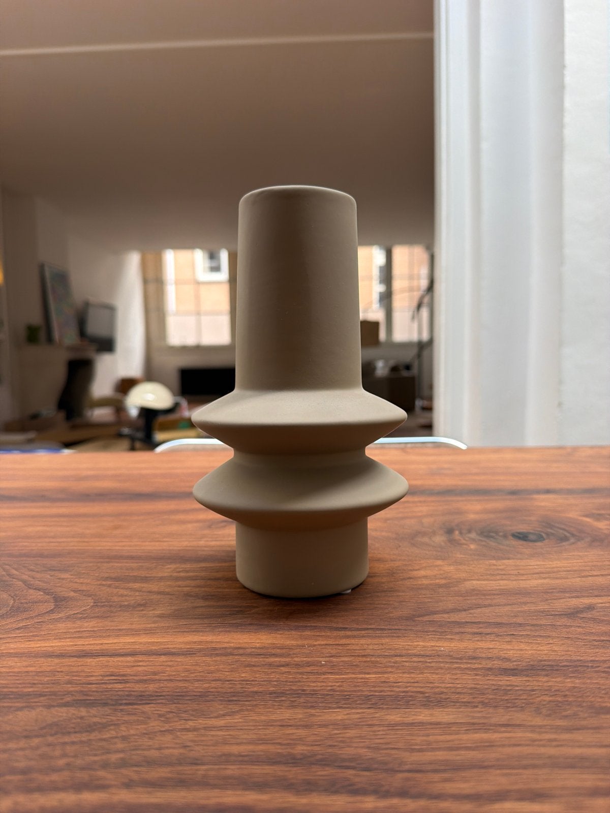 Moderne decoratieve vaas - Taupe, Ophalen