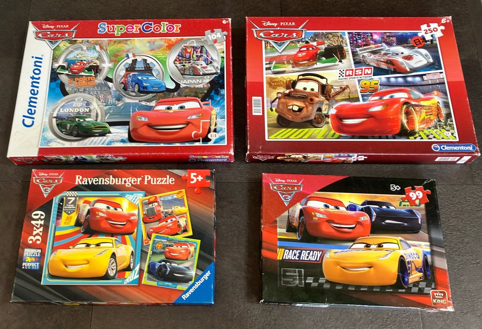 Cars puzzels 5+ en 6+, Ophalen, Meer dan 50 stukjes, Zo goed als nieuw, 4 tot 6 jaar