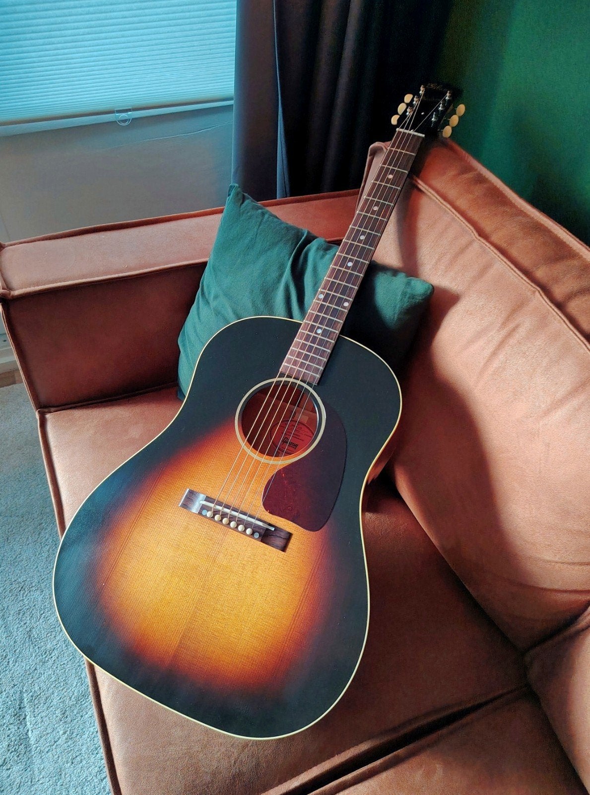 Gibson 1942 Banner J45 Custom Shop Reissue VOS, Ophalen of Verzenden, Zo goed als nieuw, Western- of Steelstringgitaar, Met koffer