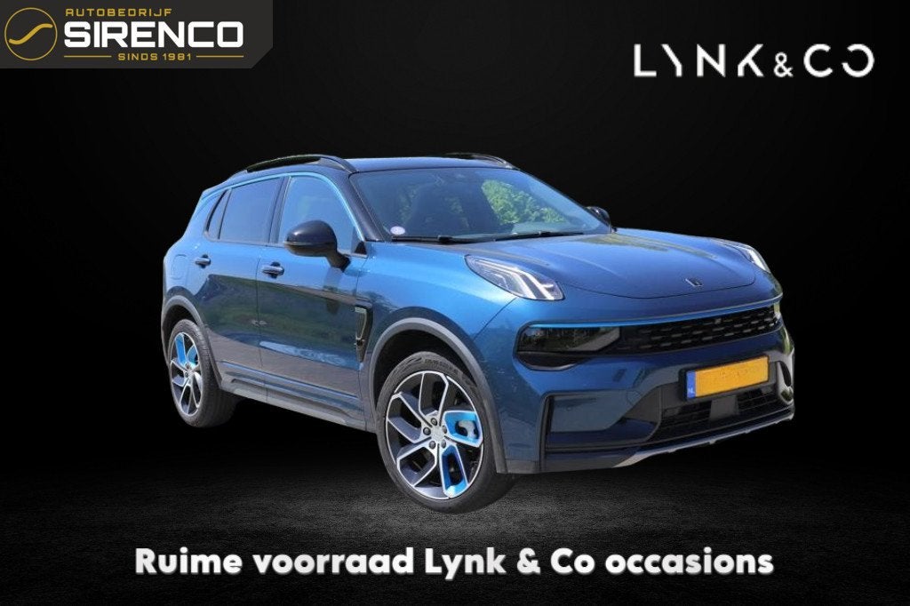 Lynk & Co 01 1.5| 360 camera met 3d view |zwarte dakhemel |, Stof, Met garantie (alle), Blauw, Automatische klimaatregeling
