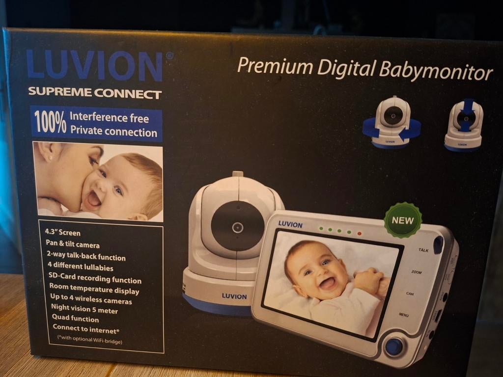 Luvion Supreme Connect Premium Digitale Babyfoon, Ophalen, Zo goed als nieuw, 250 meter of meer, Camera