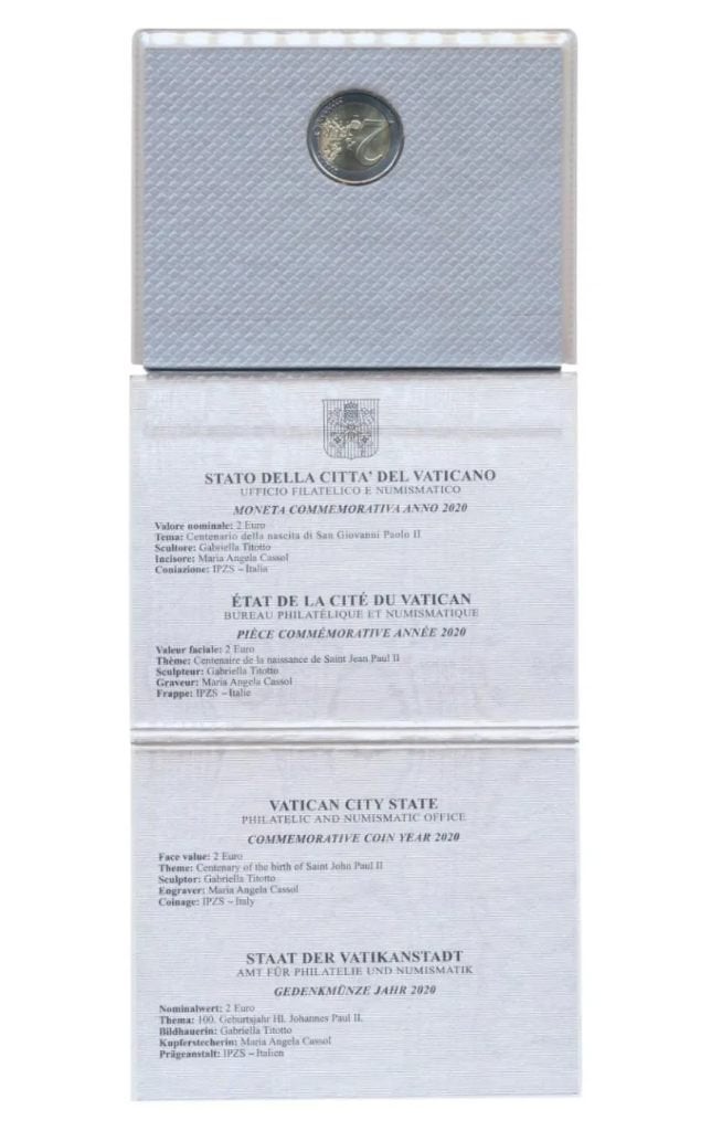 Vaticaanstad 2 Euro 2020 geboortedag Paus Johannes Paulus II, Ophalen of Verzenden, Vaticaanstad, 2 euro, Losse munt