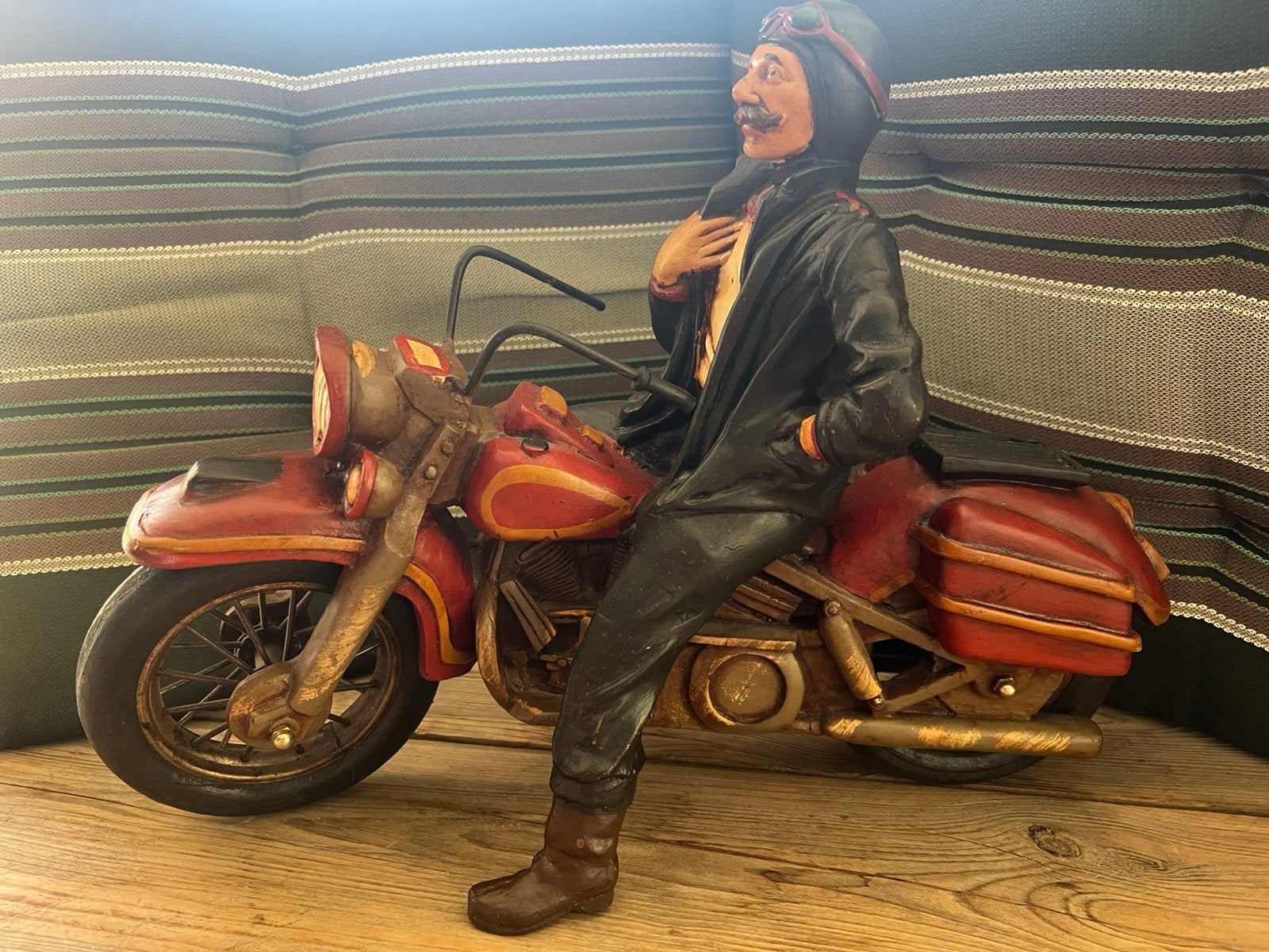 Zware Stoere Vintage Motorfiets Harley-Davidson Hars/Metaal, Ophalen of Verzenden