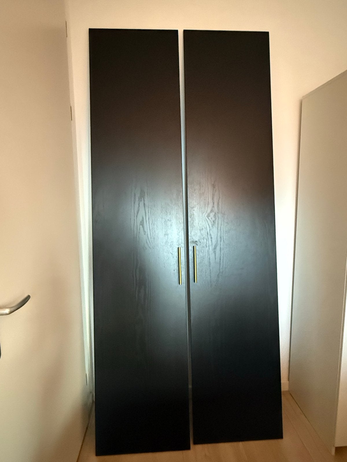 Twee IKEA Pax deuren zwart bruin 230x50 cm, Ophalen, Minder dan 50 cm, Gebruikt, 200 cm of meer