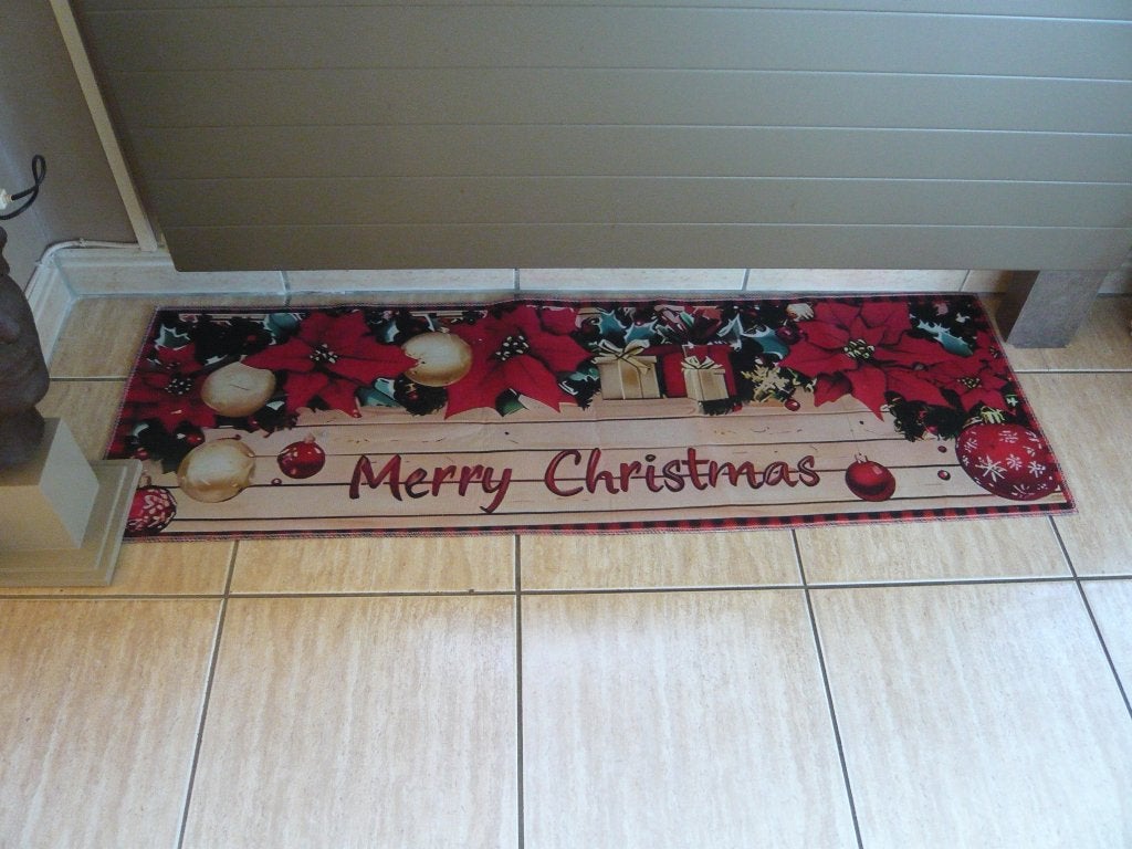 Kerst deurmat kleedje Merry Christmas 118x38cm, Diversen, Kerst, Ophalen of Verzenden, Nieuw