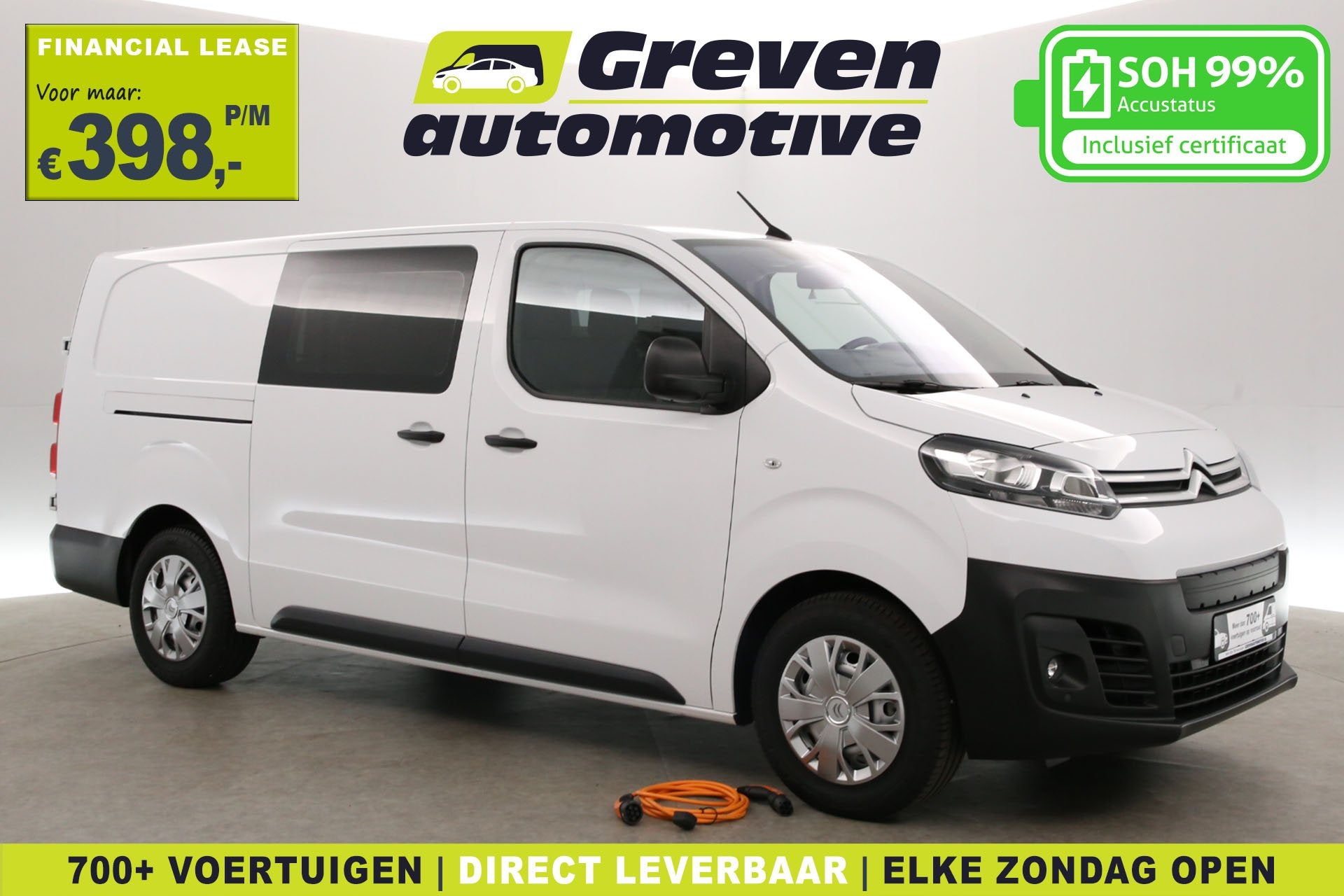 Peugeot e-Expert e-Jumpy L3H1 | Snelladen | SOH 99% | Airco, Auto's, Automaat, Gebruikt, 1535 kg, Wit