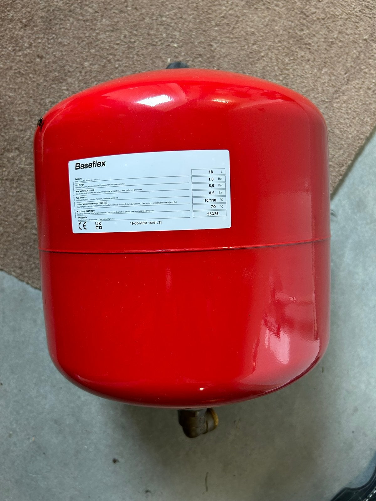 Baseflex Expansievat 18L voor CV-installaties, Ophalen, Zo goed als nieuw, Overige typen