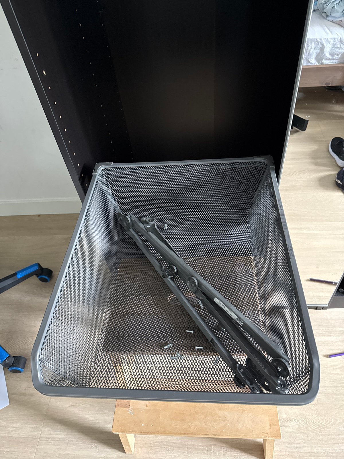 2x IKEA KOMPLEMENT fijne draadmand 50x58 donkergrijs, Ophalen, Gebruikt