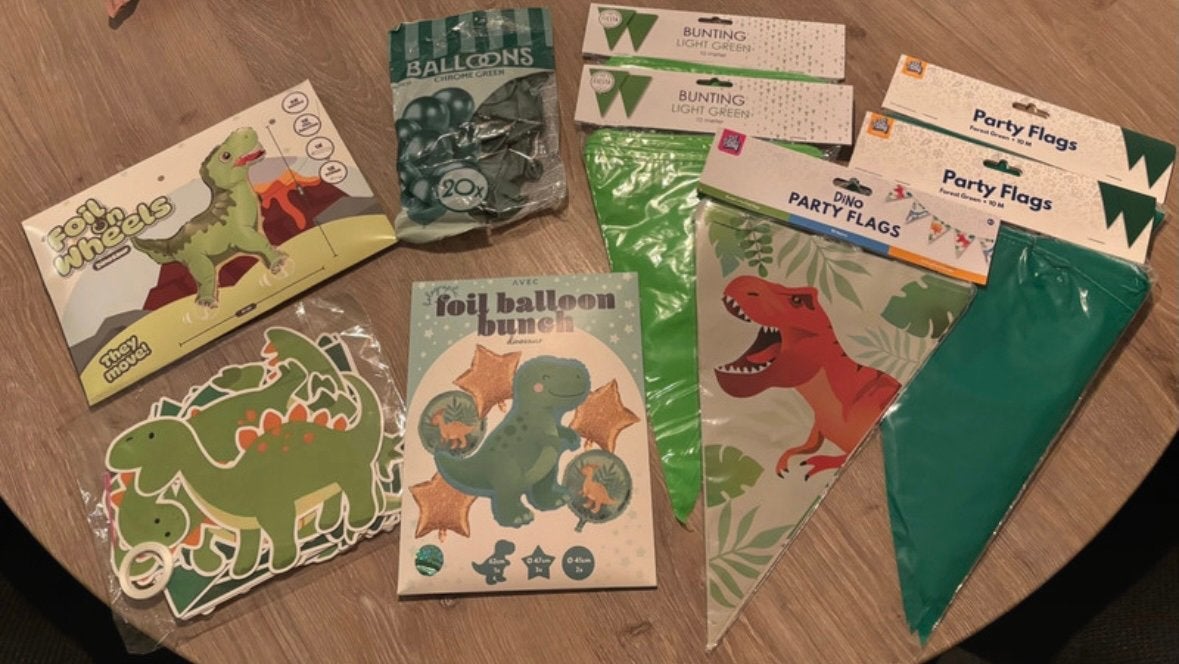 Versiering dino verjaardag, Ophalen of Verzenden, Nieuw