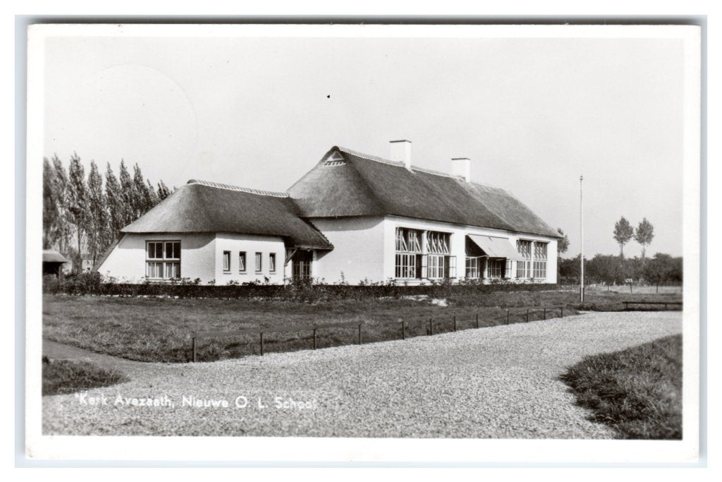 Kerk-Avezaath, (bij Tiel) Nieuwe O. L. School, Ophalen of Verzenden, 1960 tot 1980, Gelopen, Gelderland