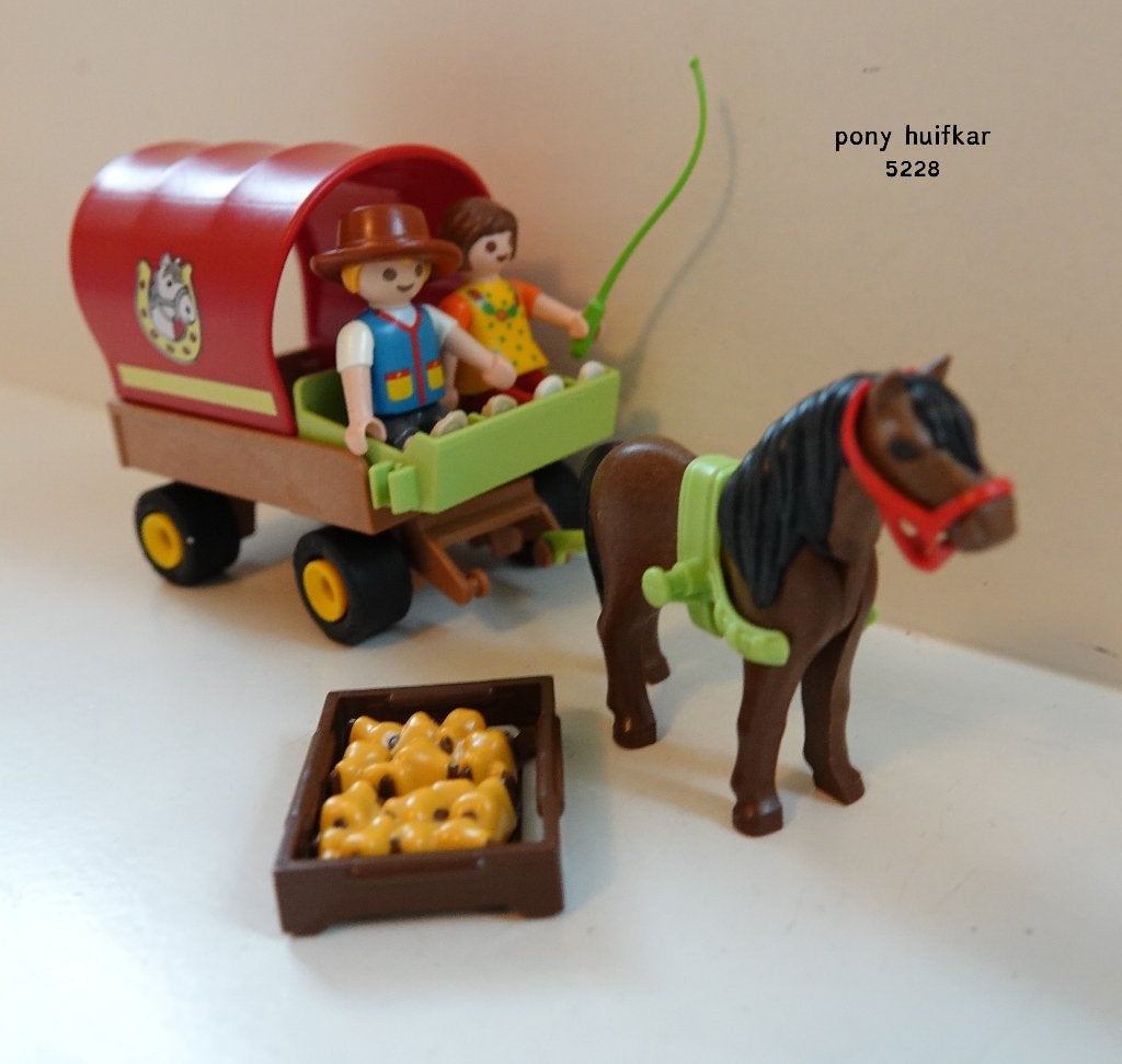 Playmobil Country 5228 / 70998 - Pony Huifkar, Complete set, Voertuig, Ophalen of Verzenden, Zo goed als nieuw