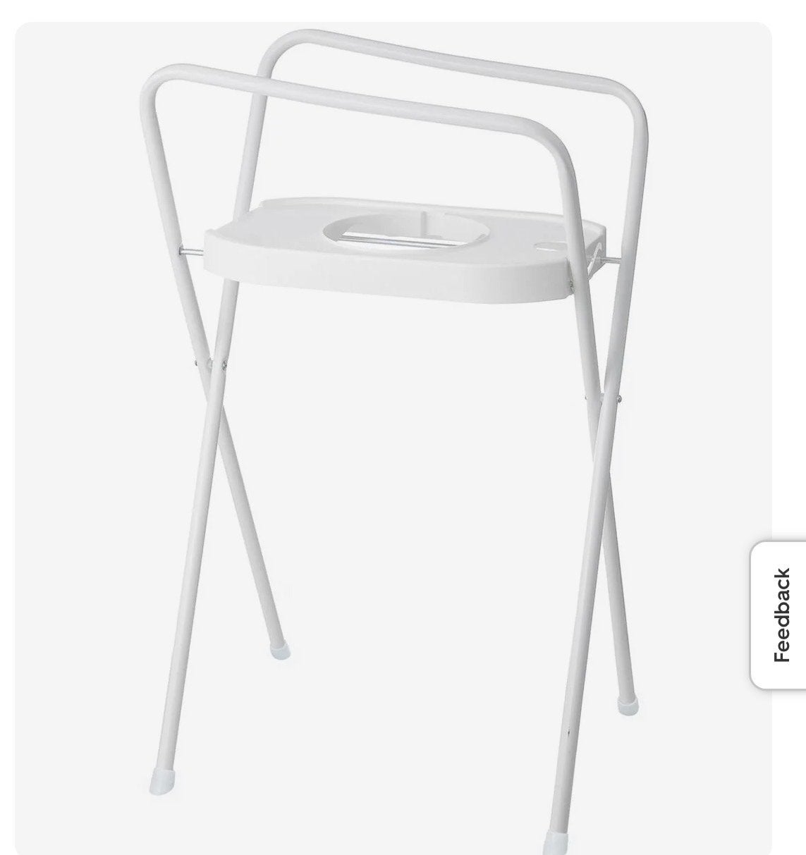 Badstandaard voor babybadje - Wit, opvouwbaar, Kinderen en Baby's, Badjes en Verzorging, Gebruikt, Badje, Standaard, Ophalen