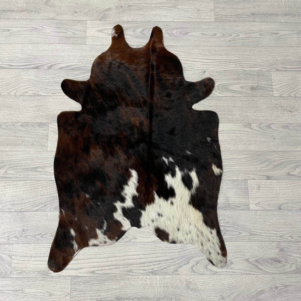 Mini koeienhuid bruin wit zwart 90x60cm #454 | Lederstore, Nieuw, Overige vormen, Zwart, 50 tot 100 cm