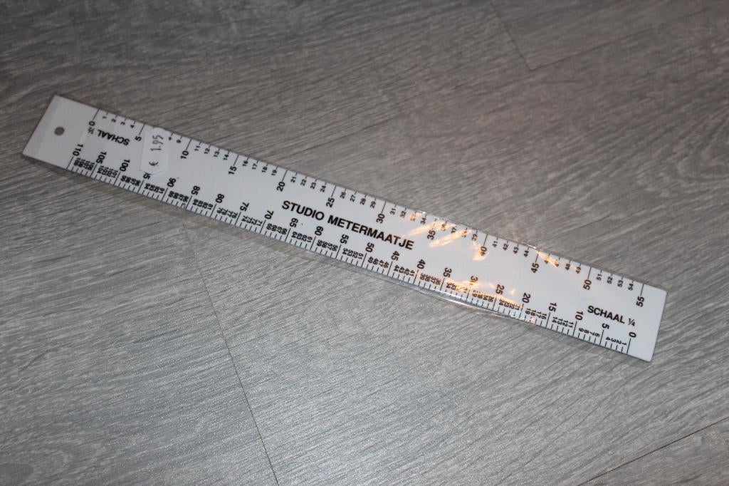 Studio metermaatje kleermakers schalenliniaal 30 cm #1476, Ophalen of Verzenden, Nieuw, Overige typen