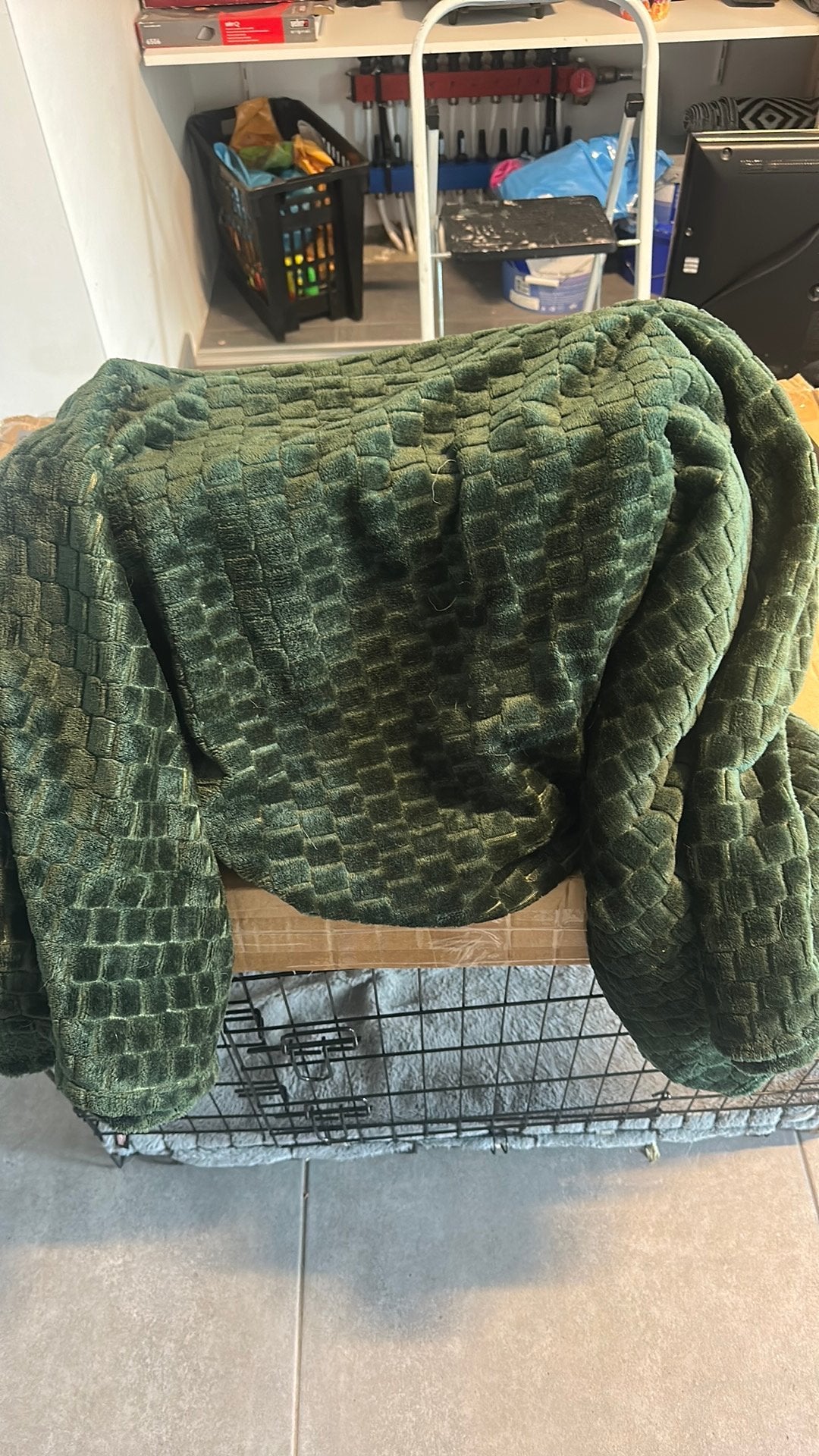 Groen kleed, Ophalen, 200 cm of meer, Zo goed als nieuw, Rechthoekig