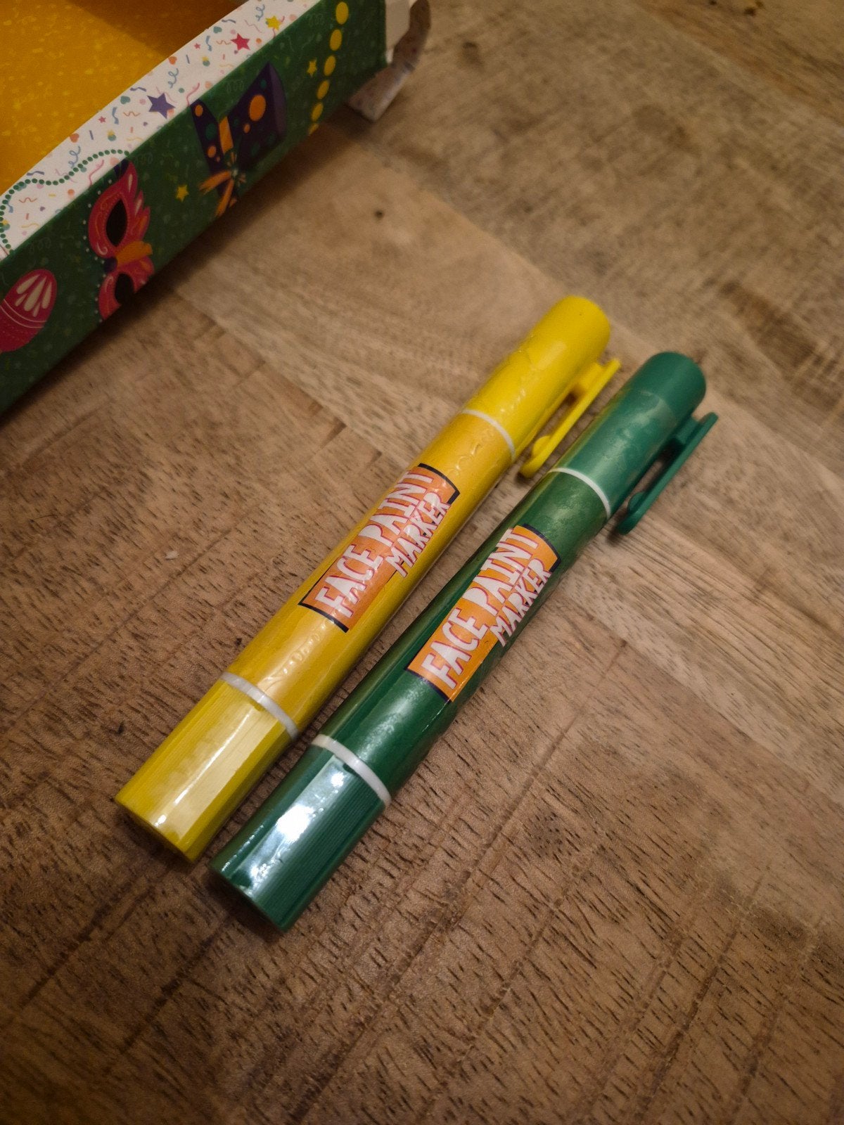 Face Paint Markers - Geel & Groen, Overige thema's, Geel, Nieuw, Ophalen of Verzenden