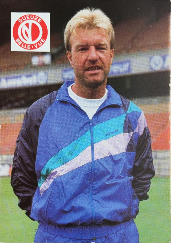 Spelerskaart Aad de Mos - RSC Anderlecht - seizoen 1989/1990, Ophalen of Verzenden, Zo goed als nieuw, Ajax, Spelerskaart