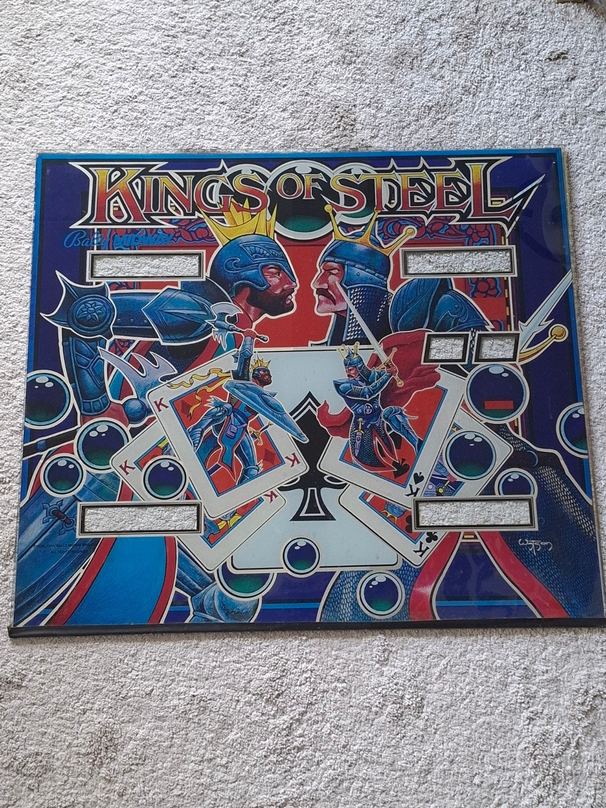 Zeldzame Flipperkast Plaat Kings of Steel 1984 IZGST !, Ophalen, Zo goed als nieuw, Flipperkast