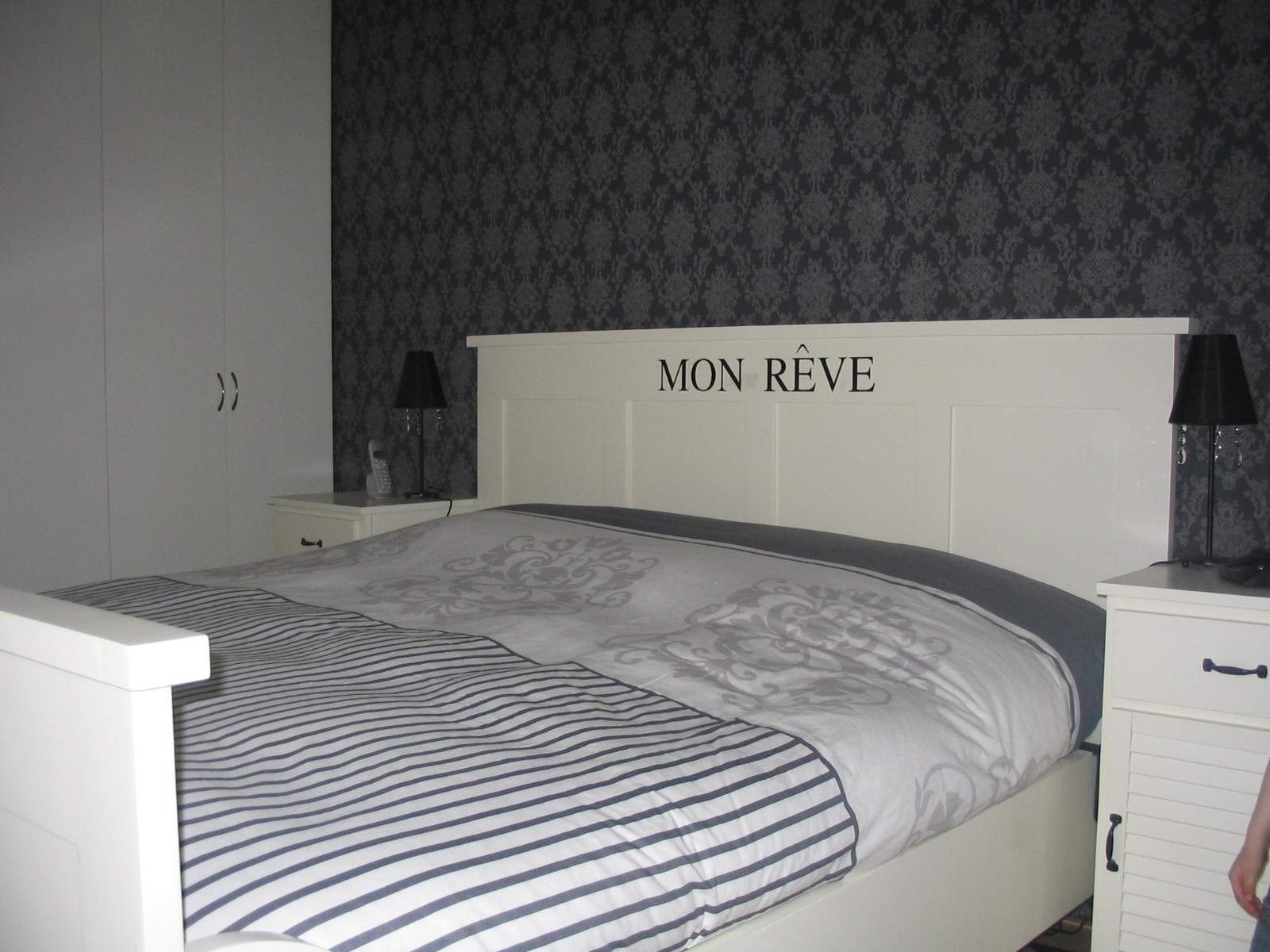 Goossens Mon Reve bedombouw met nachtkastjes en dressoir, Ophalen, Gebruikt, Wit, Tweepersoons