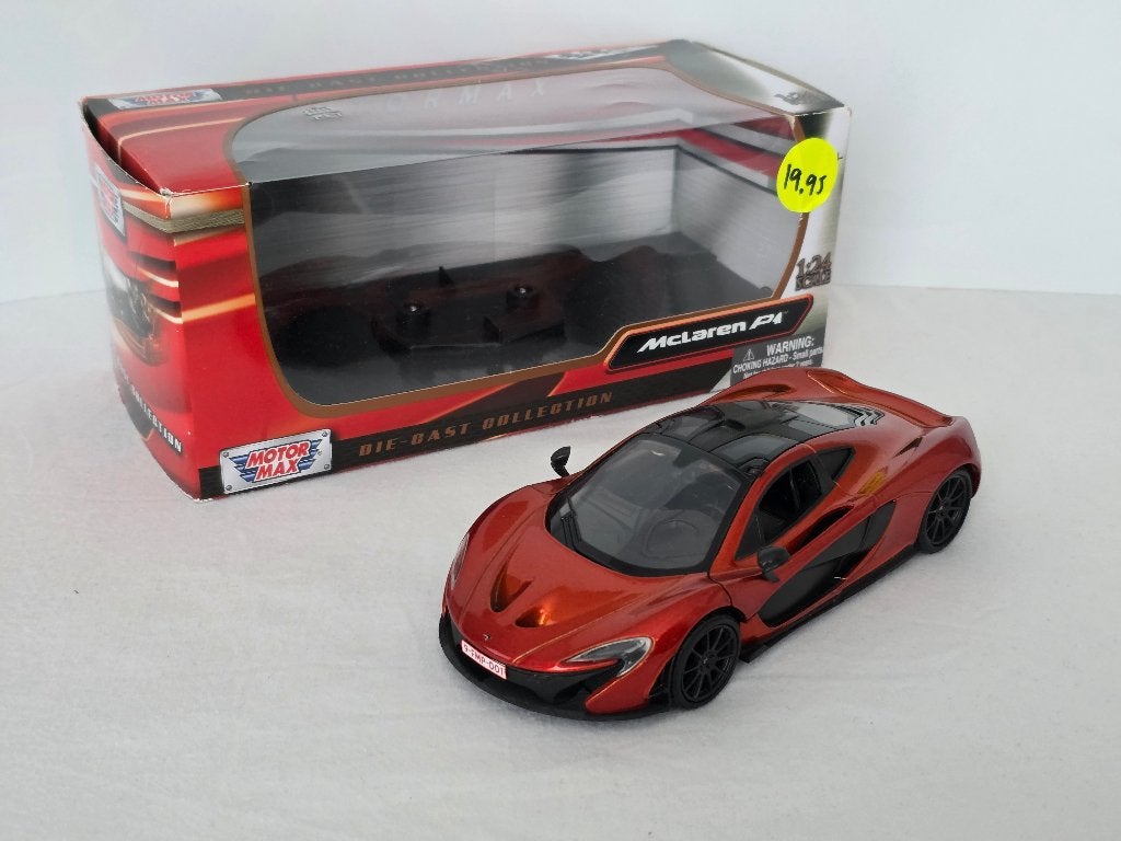 1:24 Mclaren P1 Motormax Oranje, Hobby en Vrije tijd, Modelauto's | 1:24, Ophalen of Verzenden, Nieuw, Auto, Motormax