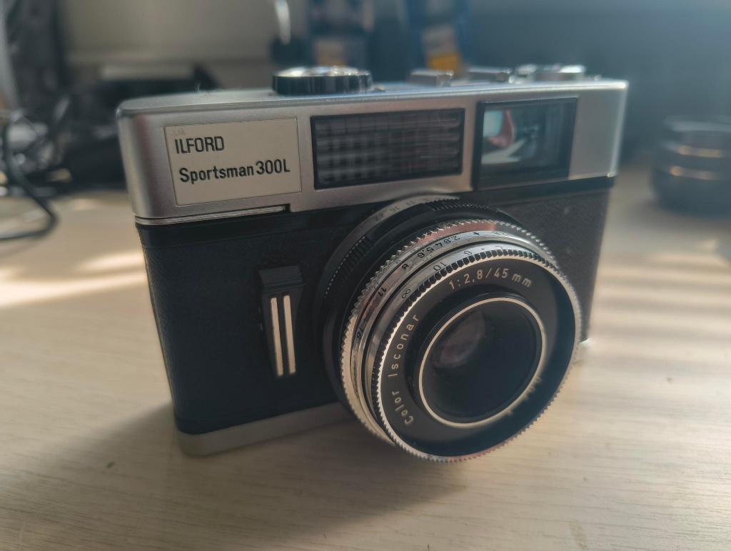 Ilford Sportsman 300L - Analoge Camera - 35mm, Ophalen of Verzenden, Gebruikt, Spiegelreflex, Overige Merken