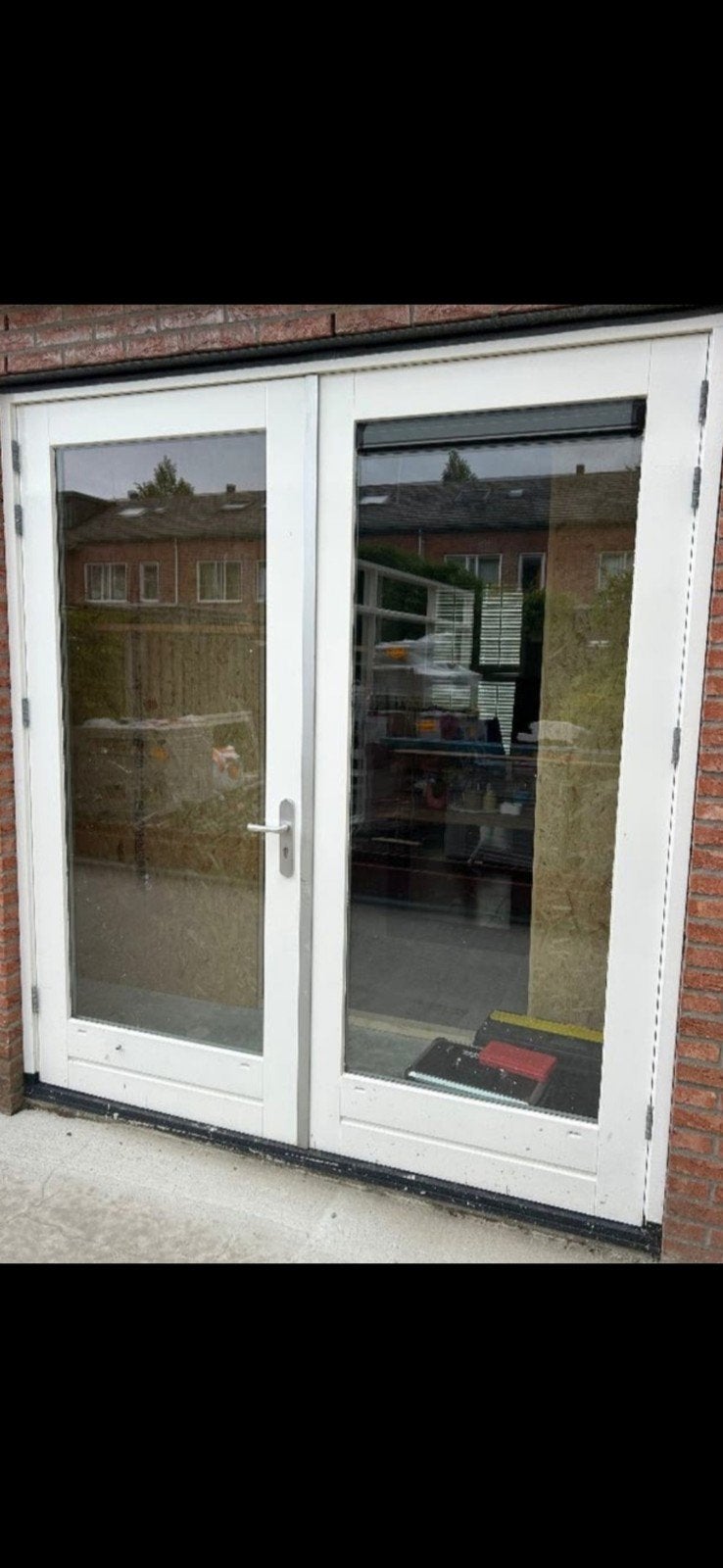 Tuindeuren met kozijn achter deur met kozijn 4 jaar oud, Ophalen, Deurkozijn, 225 cm of meer, Zo goed als nieuw