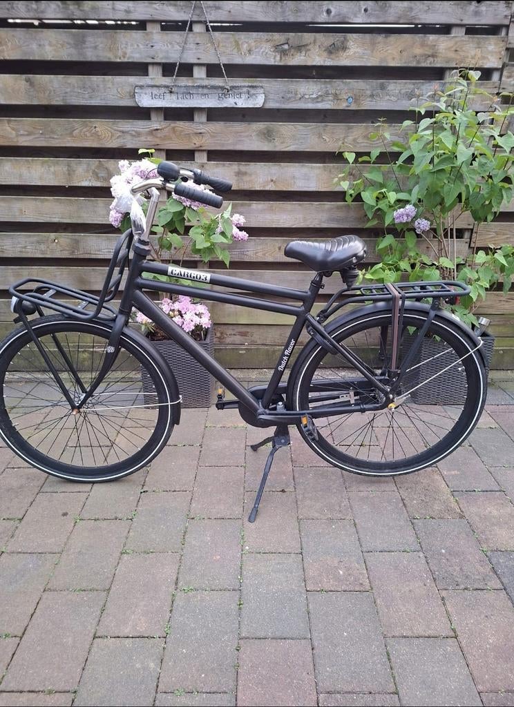 Cargo Stevige zwarte transportfiets met voordrager, Fietsen en Brommers, Fietsen | Dames | Damesfietsen, Overige merken, Terugtraprem
