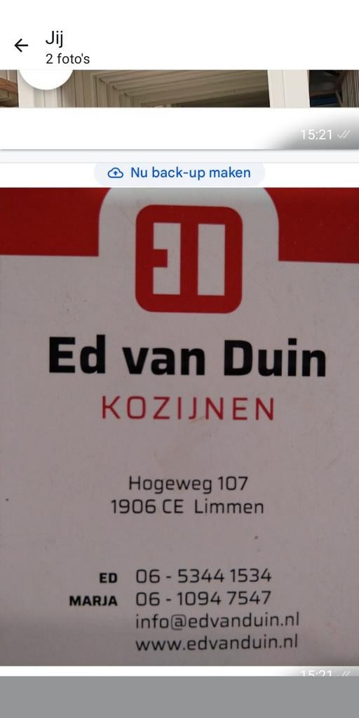 Kozijn met tuindeuren, 120 cm of meer, Nieuw, Ophalen of Verzenden, Buitendeur